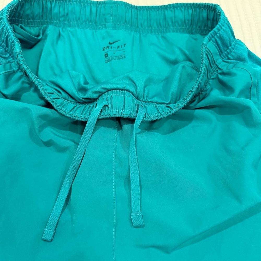 Nike Dri-Fit Green Lined Running Athletic Shorts Women's Drawstring Elastic M - Picture 8 of 13